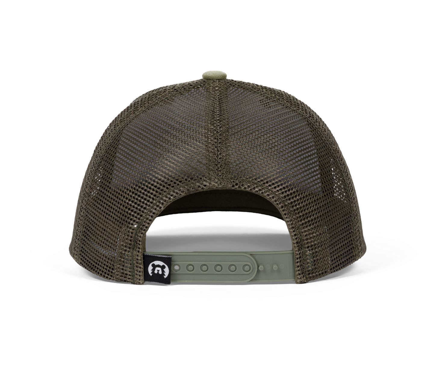 Three Striped Olive Trucker Hat
